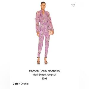 HEMANT AND NANDITA Mavi Belted Jumpsuit